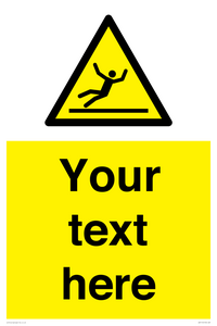 Custom Figure Slipping Sign